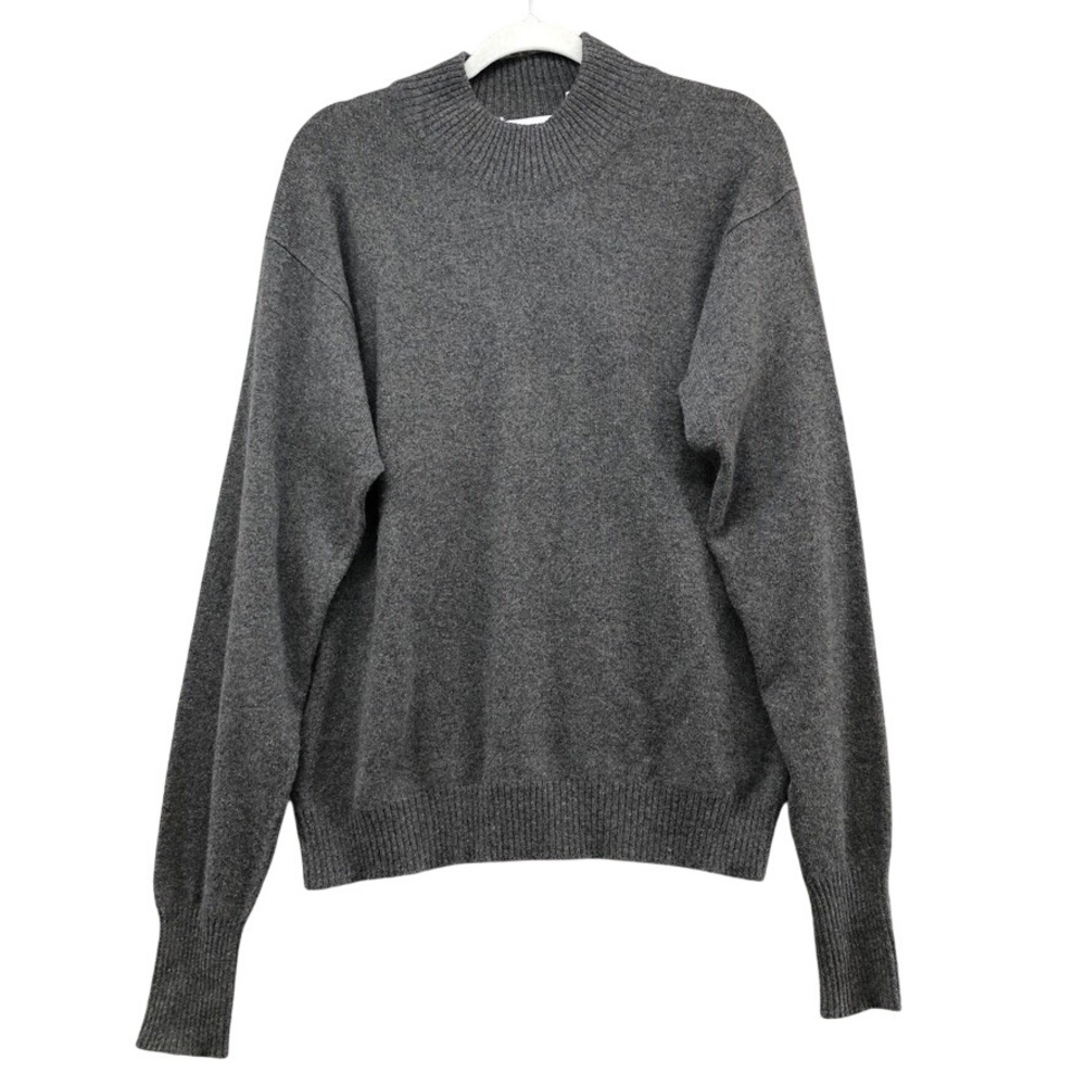 Peterborough Row Sweater Mens Medium Gray 100% Cashmere Mock Neck Long Sleeve